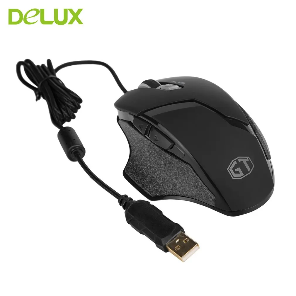 Delux M612 проводная USB игровая мышь для геймера, ноутбука, ПК, мыши, светодиодный, с подсветкой, оптическая USB Проводная Эргономичная конструкция для настольного компьютера