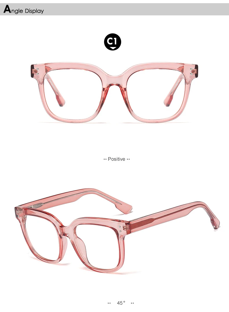 KEHU High Quality Spring Hinge Glasses Women Brand Ultralight TR90 Eyeglasses Frame Ladies Fashion Square Glasses Frame XH163