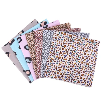 

7Pcs 25x25/50x50cm New Leopard Patch Clothing For Sewing Cloth Patchwork Needlework DIY Handmade Material