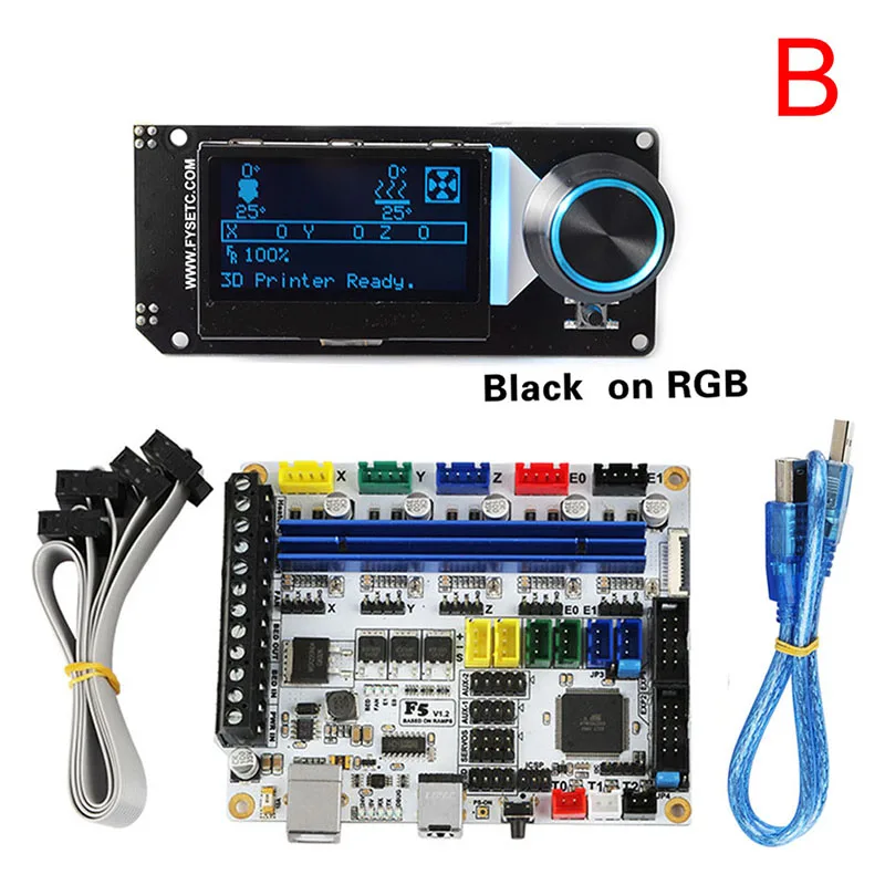 F5 V1.2 материнская плата+ MINI12864 ЖК-дисплей DIY комплект для 3d принтера OD889