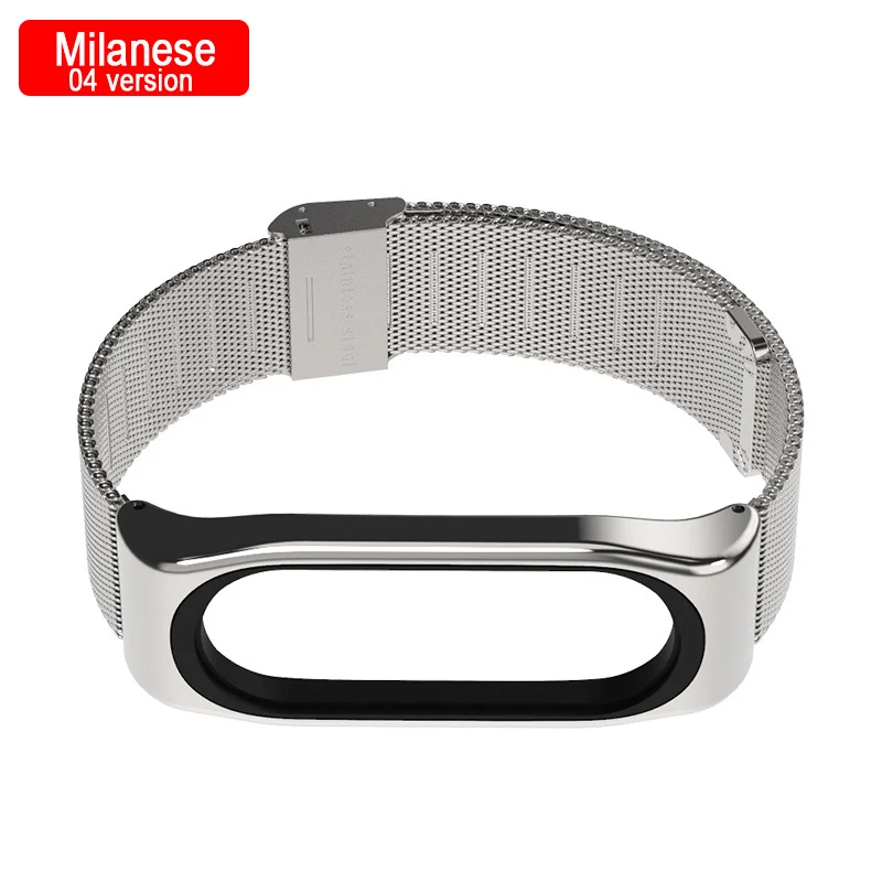 Milanese04 Silver Mi jobs металлический ремешок для mi Band 4 ремешок Безвинтовой браслет из нержавеющей стали для Xiaomi mi ремешок 4 Металлический сменный ремешок - Цвет: Milanese04 Silver