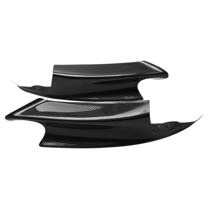 2 шт. углеродного волокна передний бампер для губ сплиттер спойлер с клапаном