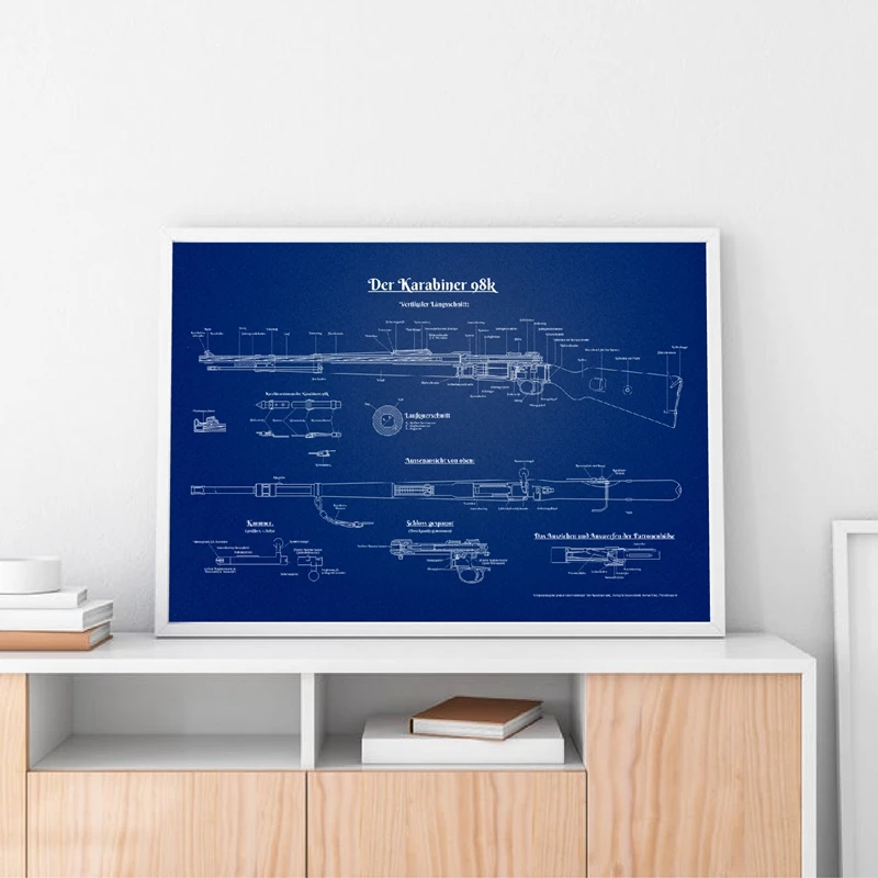WWII Mauser K98 German Rifle Patent Canvas Prints