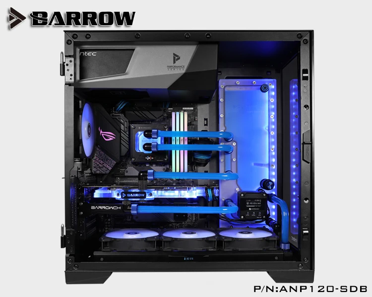 Барроу резервуар для воды для ANTEC P120 корпус водной пластины пользовательский резервуар 5 в 3PIN ARGB AURA материнская плата ANP120-SDB