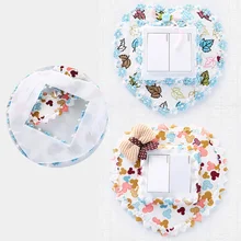 Тканевые наклейки на выключатель двойной переключатель защитная крышка гостиная спальня лампа украшение для розетки закрытые наклейки в форме пламени