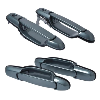 

4X Outside Door Handle Trim Covers Green Painting Replacement for Toyota Sienna