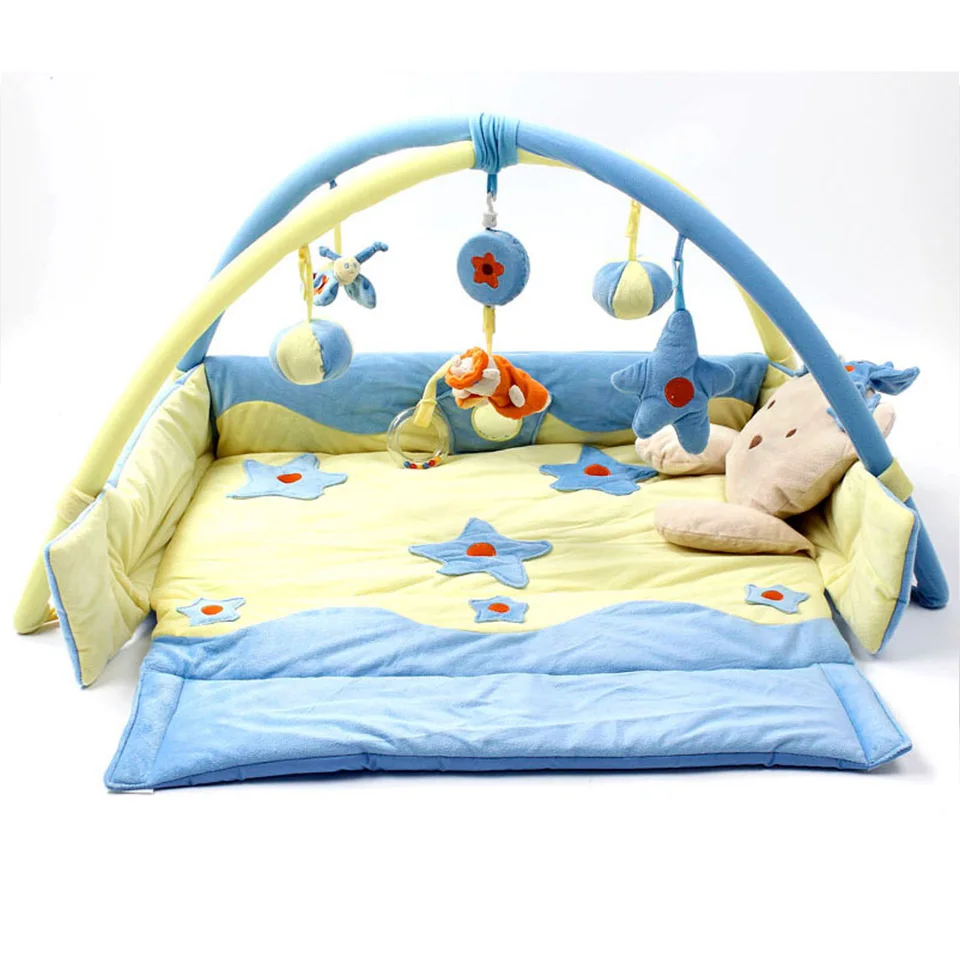 Детский игровой коврик для детской кроватки дорожная кровать для ползания и игр игровой развивающий коврик для ребенка обучающая стойка игрушка детский спортивный игровой коврик