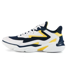 Пик 3D Досуг студентов сладость спортивные Прогулочные кроссовки смешанные цвета на шнуровке Модная стильная обувь для папы