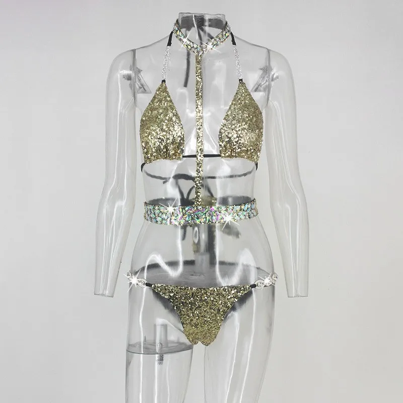Сексуальный костюм с блестками комбинезон женский без рукавов облегающий топ сексуальный клубный вечерние Клубные боди Femme летняя одежда