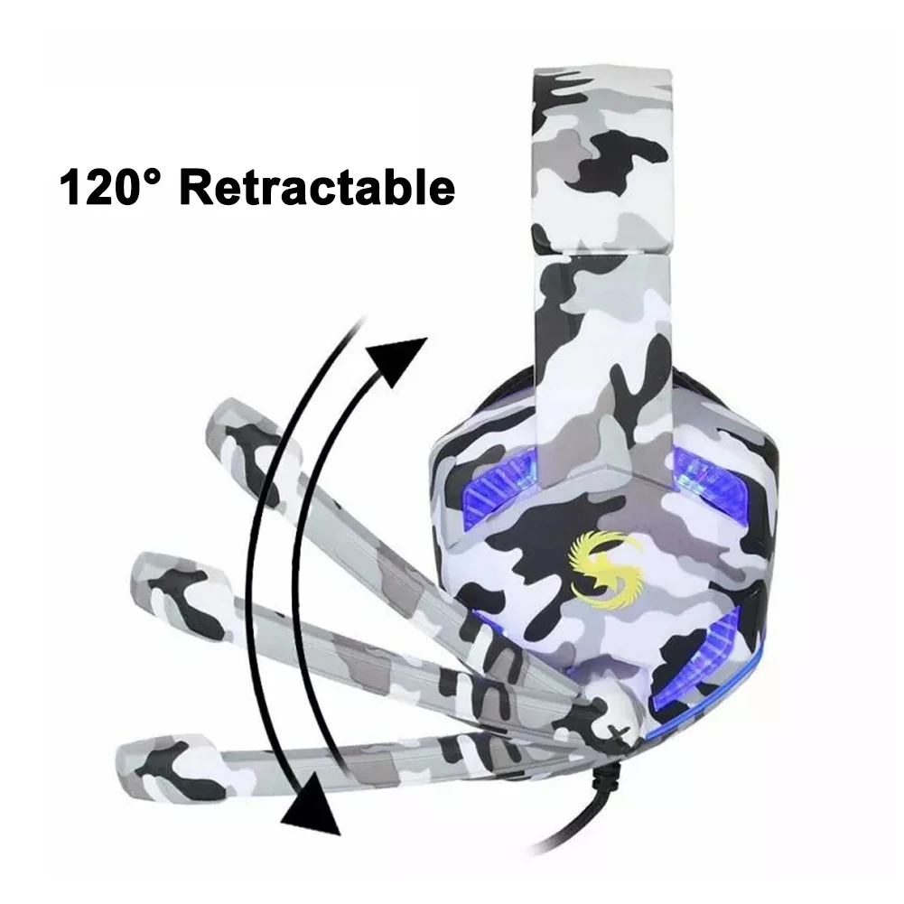 LED Wired Headset Gaming Computer Headphone Microphone Noise Reduction Cancelling Headphone For Nintendo Switch PS4 Xbox one
