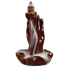 Керамический держатель для благовоний в виде цветка лотоса и Будды