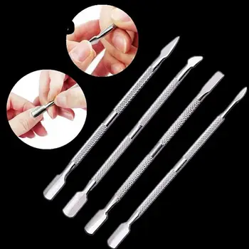 

4pcs/set Nail Care Cuticle Pusher Set Stainless Steel Skin Tool File Manicure Dead Hand Remover Kit Pedicure Tools Art Foot