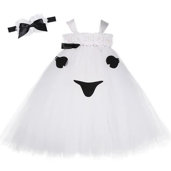 

Girl Ghost Tutu Dress with Headband White Black Halloween Evil Baby Ghost Cosplay Costume for Kids Girls Carnival Party Dresses