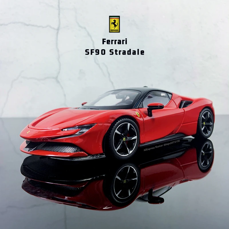 

Bburago 1:24 FERRARI SF90 Stradale simulation die-cast alloy car model collection gift toy original authorization