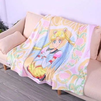 

3D Print Anime Sailor Moon Flannel Blanket Sofa Bed Car Chair Rest Quilt Cover Bedding Keep Warm Throw Cover Blanket Home Decor