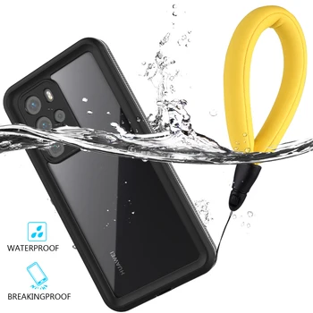 

For Huawei P40 P40 Pro Waterproof Case 360 Degree Dustproof Cover Armor Protective Shell with Buoyancy Lanyard For Huawei P40