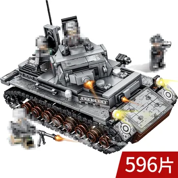 

596pcs Germany Tank Building Blocks Military Tank Boys Toy Educational Truck Block Model Bricks Educational Toys For Kids Gift