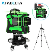 12 lignes 3D niveau Laser vert ligne Laser auto-nivelant 360 degrés lignes transversales horizontales et verticales avec trépied en plein air