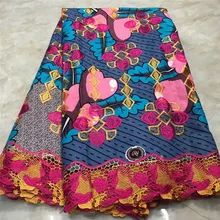 Высококачественная кружевная ткань воск шнур кружевная ткань Африканская кружевная ткань воск шнур кружева для женщин Свадебное платье WD112611