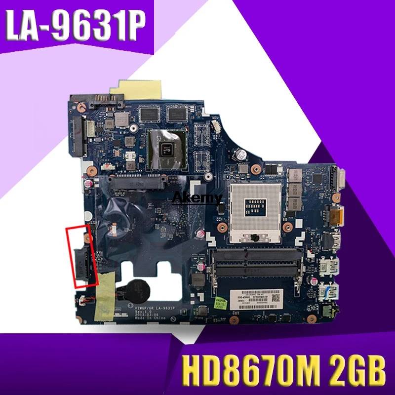

high quality motherboard for Lenovo G400 laptop motherboard G400 HM76 HD8670M 2GB VIWGPGR LA-9631P tested good