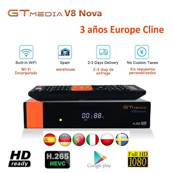 

GTmedia V8 nova DVB-S2 Digital Satellite Receiver Decoder Built-in WiFi 1080P Full HD with 1 Year Europe CCCAM PK V7 HD V9 SUPER