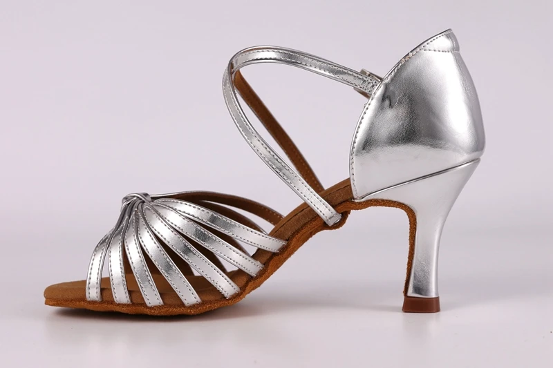 Женская обувь для латинских танцев BD2398 Серебряная Золотая обувь для спортивных танцев женская Танцевальная сандалия бальные