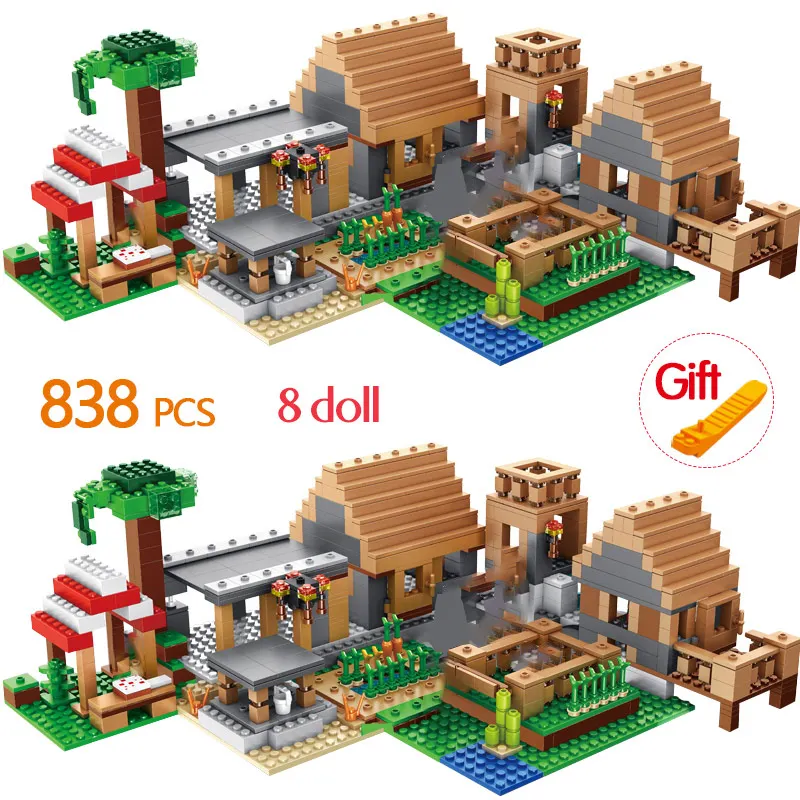 Online 838 stücke Die Farm Cottage Bausteine Kompatibel Legoing Haus Zahlen Bricks Sets Spielzeug Für Kinder Brithday Geschenke