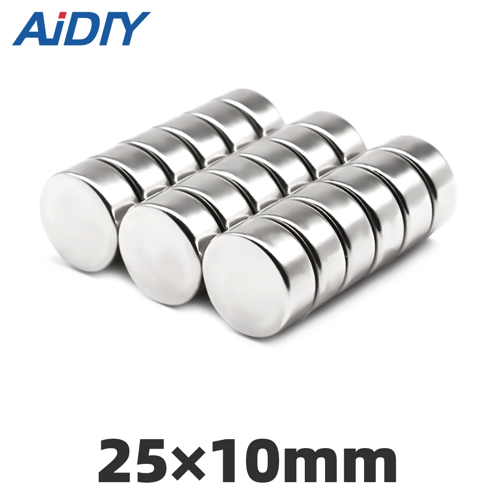 AI DIY 2/5/20 шт. N35 25x10 мм неодимовый магнит 25*10 очень сильный Неодимовый Диск малые