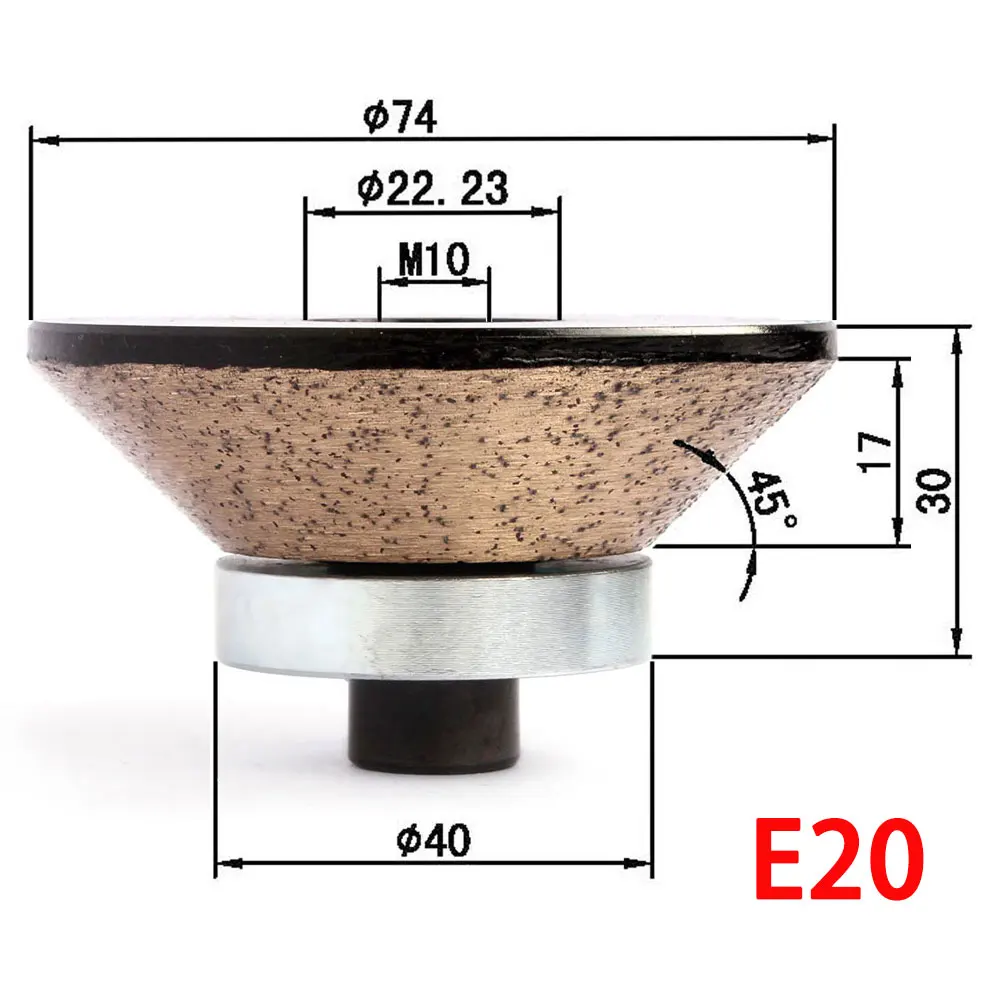 F20/B20/E20/A30/V30 Diamond Profile Wheel Sintered Grinding Wheel For Granite Marble Stone Concrete Edge Counter Top Pofiler