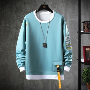 

HIP HOP 2020 Solid Color Sweatshirt Men Hoodies Spring Autumn Hoody Casual Janpanese Streetwear Clothes