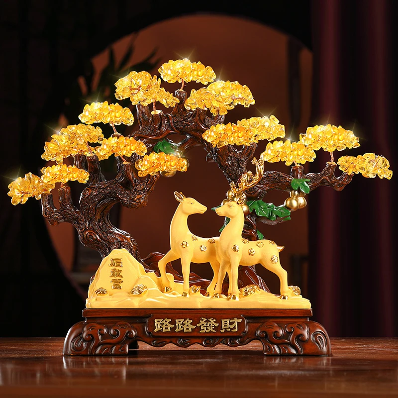 

Домашний декор, искусственные наличные, корова, дерево, искусственное украшение, фигурка елки фэн-шуй, Рождественское украшение, подарок, искусственное растение