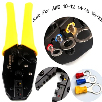 

For 0.5mm2/2.5mm2/4.0mm2/6.0mm2 New Terminals Ratcheting Crimp Pliers Cable Cutters Network Tools Crimper Handle Tool AWG 22-10