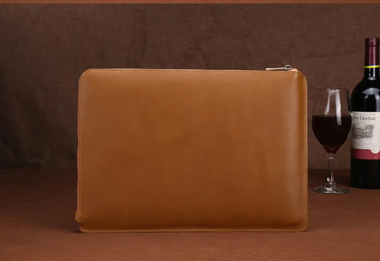 Сумка-конверт, мужская сумка, сумка-мессенджер, сумка из натуральной кожи, портфель, деловые сумки, коричневый, желтый цвет, на молнии, натуральная корова, 57