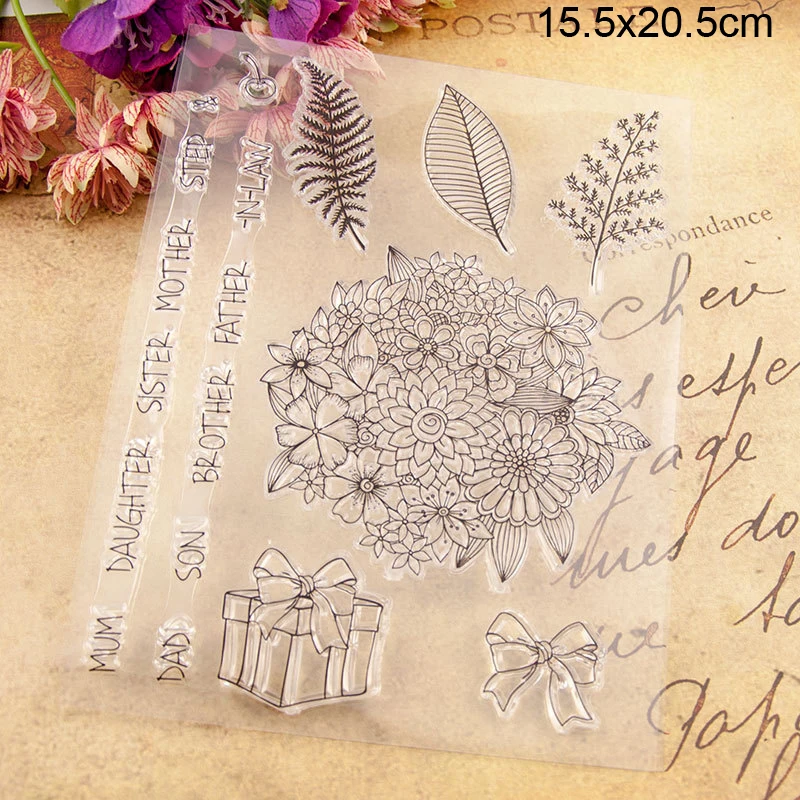 Flower Bow Gift Clear Stamps 03