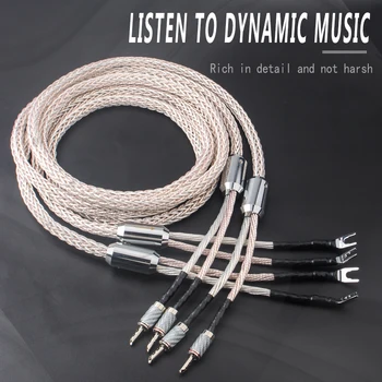

Audiophile Xangsane Microspace Monocrystalline Copper Silver-plated Audio Speaker Cable HIFI Speaker Cable