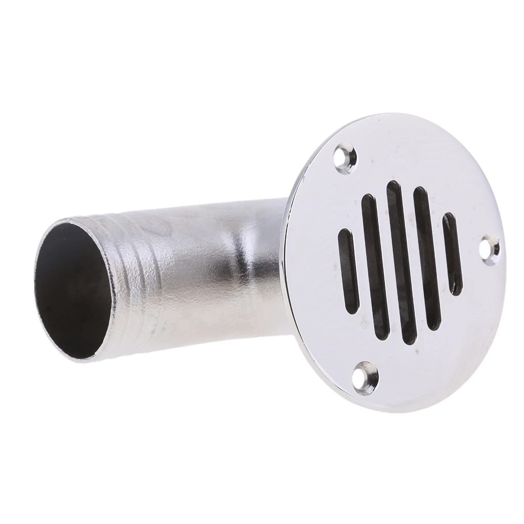 Marine Grade 316 Stainless Steel Deck Drain Scupper - 38mm Tube Fixed Cover