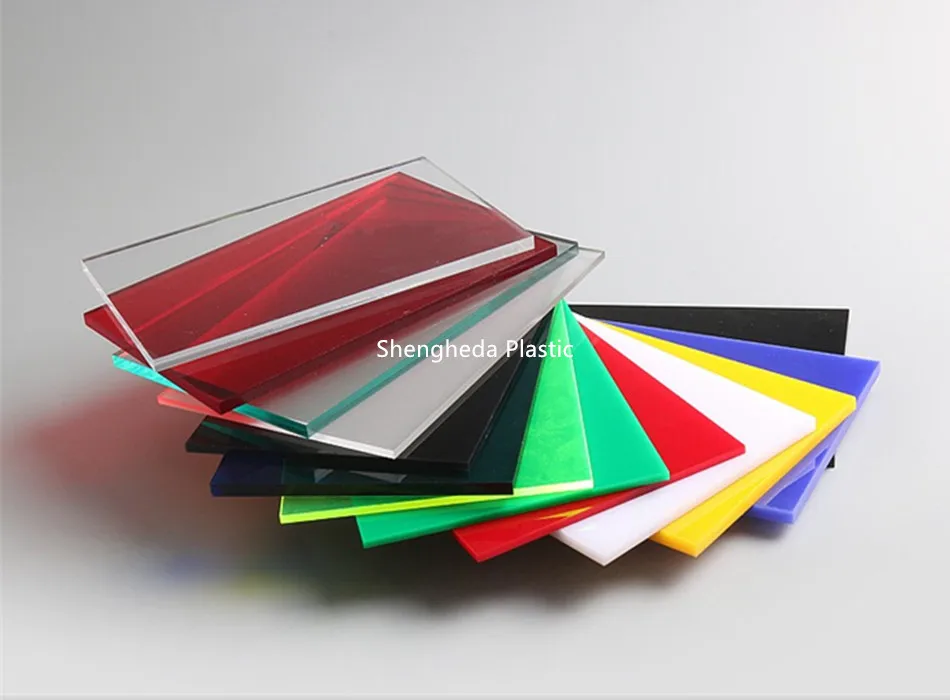 Acrylic PMMA Board Red Black Yellow Blue Green Colorful Plate Plexiglass Tinted Sheets Billboard Laser Cutting 200x300MM