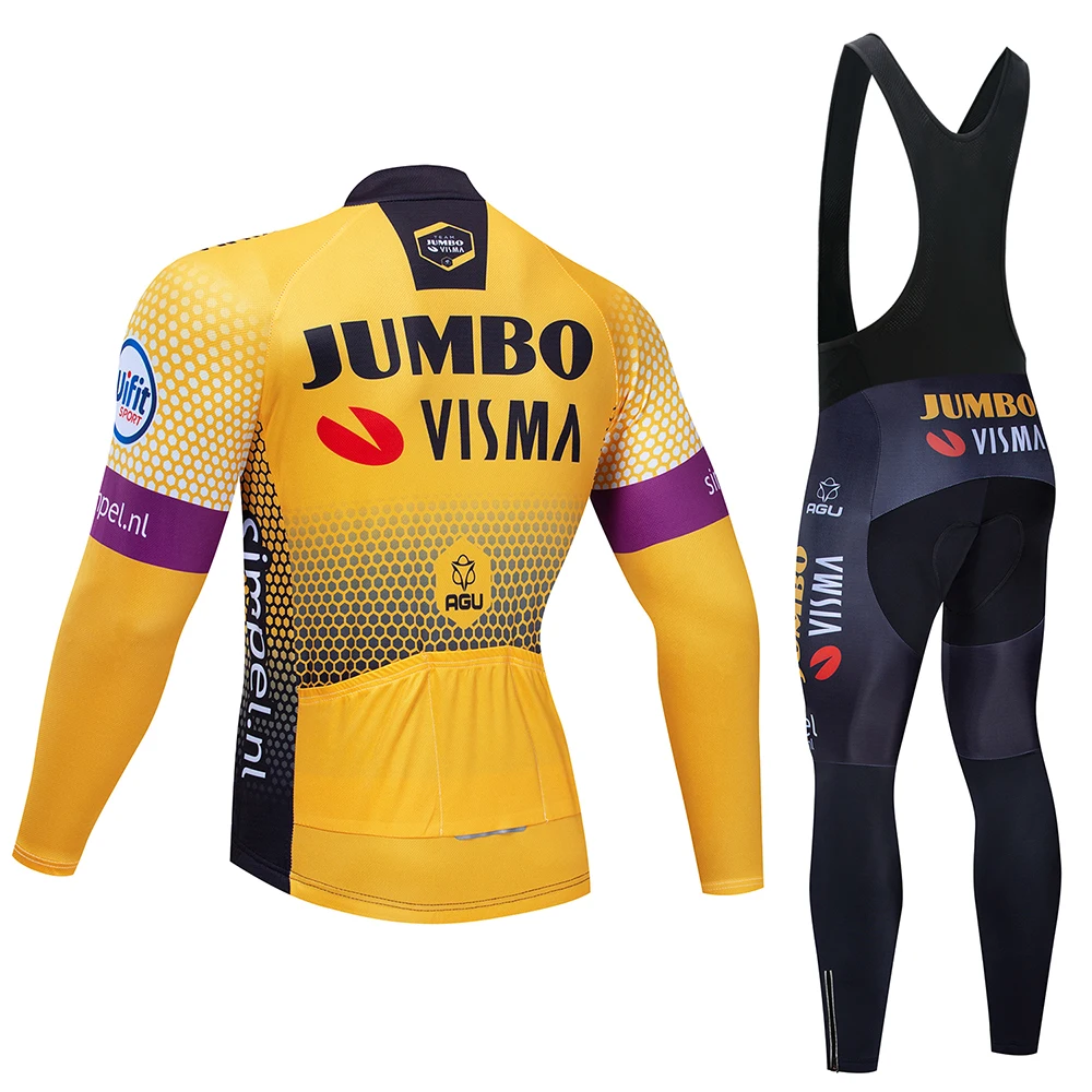 Pro team JUMBO LOTTO Велоспорт Джерси набор весна и осень мужская быстросохнущая гоночная Спортивная одежда для велоспорта на открытом воздухе