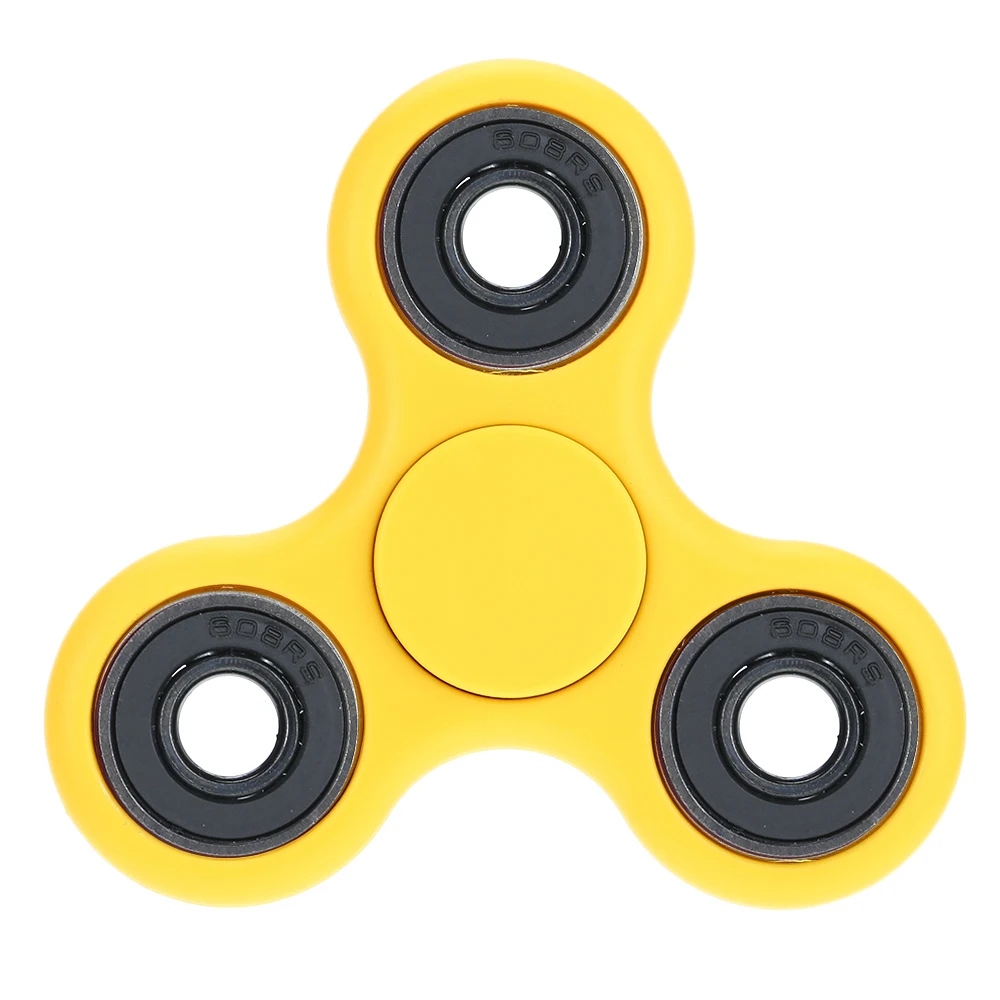 Спиннер для Непоседа rFinger Hilandero Spin Widget Focus Toy EDC Карманный Desktoy треугольник ABS подарок для СДВГ снятие стров - Цвет: yellow black