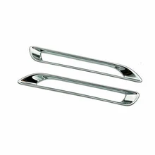 Car Light Cover Trim Replacement Exterior Silver ABS Chrome Sun-proof 2pcs chrome chrome third from the sun