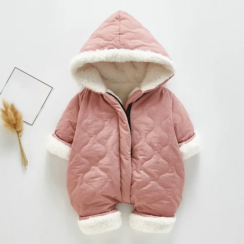 Зимняя одежда для маленьких девочек; комбинезоны в Корейском стиле; зимняя хлопковая одежда для новорожденных; пуховики; пальто для маленьких мальчиков; зимний комбинезон; верхняя одежда