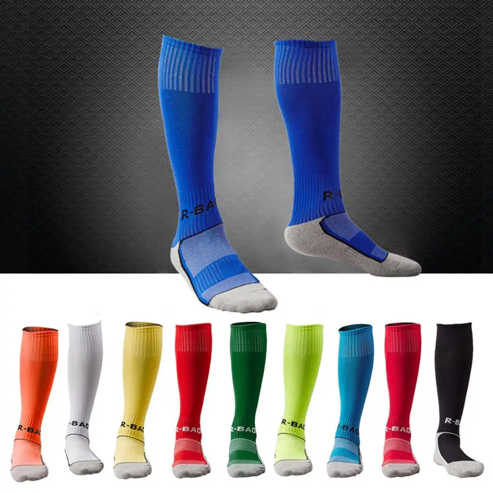 

Kids sport Breathable Soccer Sock Stockings Baseball Hockey Sock Protective Foot Multi-color