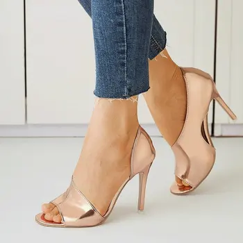 

Sandals Women Gladiator High Heels Fish mouth Sandals Shoes Woman Big Size 35-43 Sexy Sandals femmes sandales Fashion Sandals