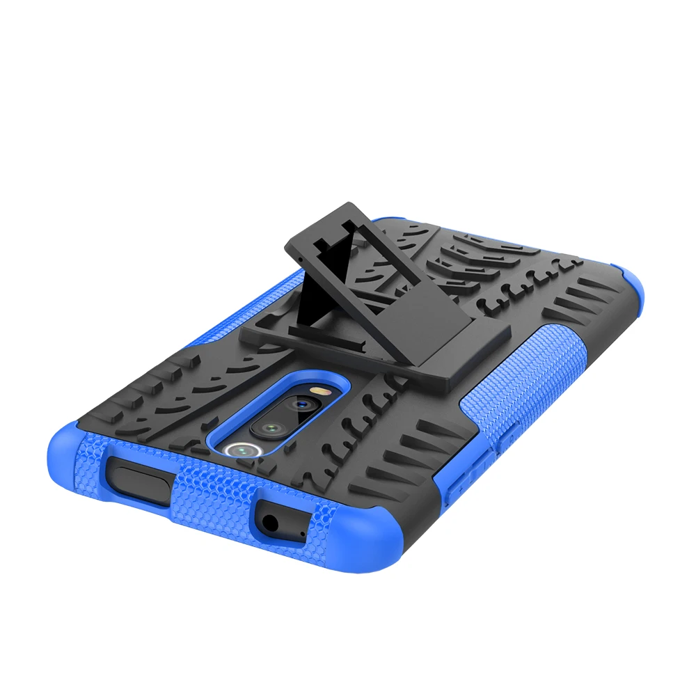 Для Xiao mi Red K20 Pro 9T 7A задний двухслойный чехол TPU PC Гибридный защитный с подставкой