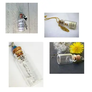 

1 Set Glass Jar Glass Bottles with Iron Screw Eye Pin Bail Peg Hemp Twine Cord