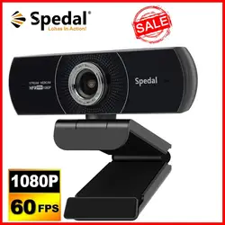 Spedal HD 1080P 60fps Webcam with Microphone for Streaming and Video Calls