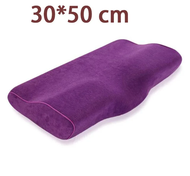 Удобная подушка из пены с эффектом памяти, Массажная подушка для шеи, эргономичная Ортопедическая подушка для шеи, Подушка для сна - Цвет: PURPLE