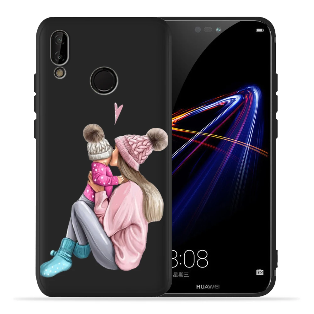 Модный черный чехол для телефона Mam Super Mom baby girl для huawei P30 P20 Lite Pro P10 P9 Lite mate 20 30 10 Lite, мягкий чехол для Etui