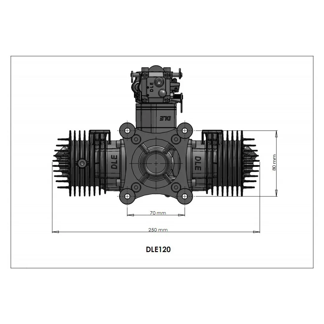 NFSTRIKE DLE120 120CC бензиновый двигатель двухцилиндровый двухтактный боковой выхлоп с воздушным охлаждением двигатель самолета для RC модели самолетов