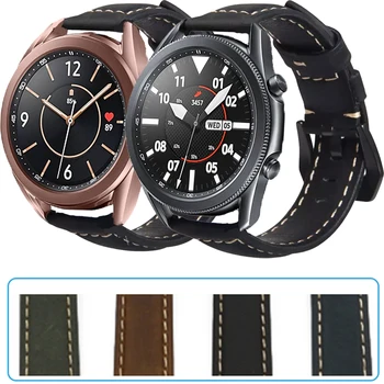 

For Samsung galaxy watch 3 41/45 SM-R840 850/Active 2 40 44/S3 Frontier Classic leather watch replace Quick release Wristband